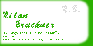 milan bruckner business card
